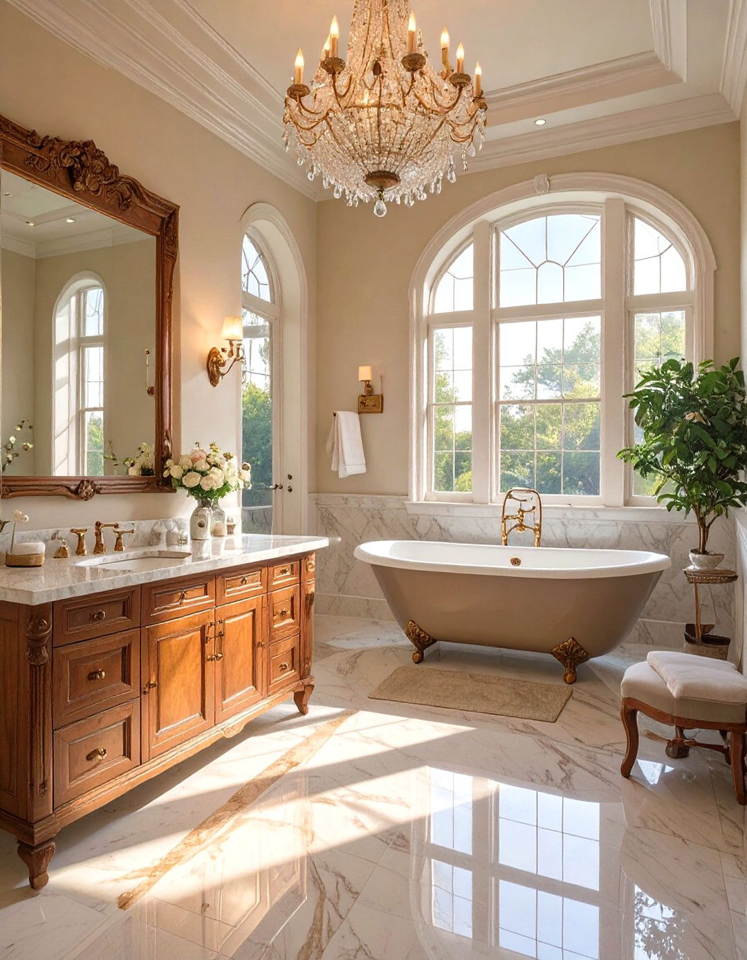 Traditional Elegance Master Bathroom - 30 master bathroom designs