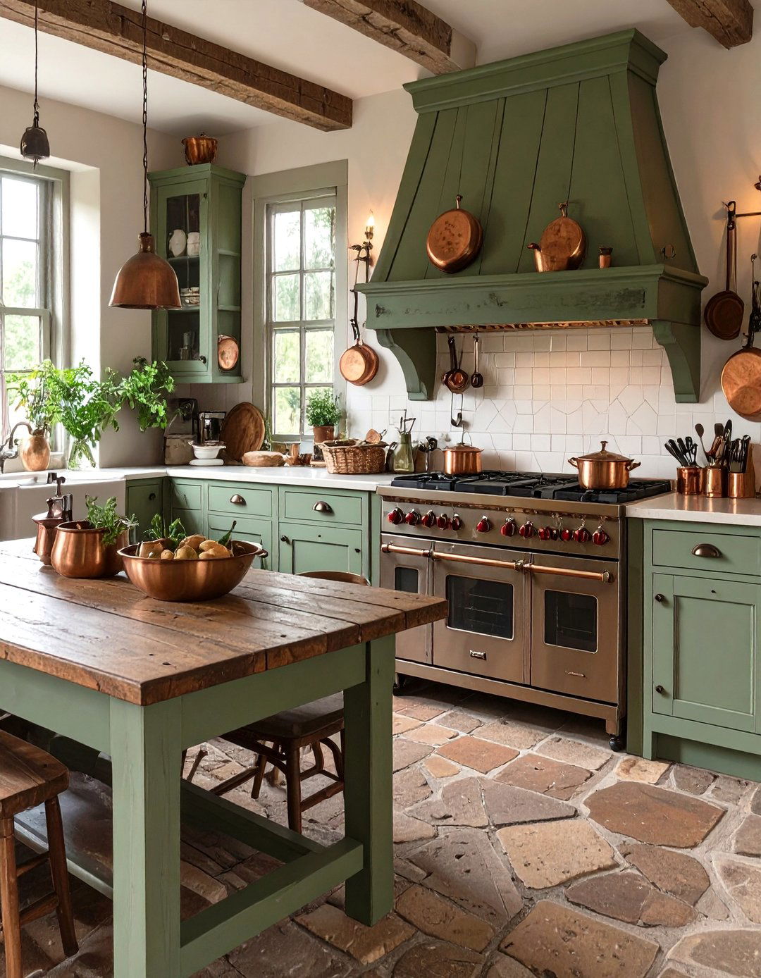 Traditional English Country Kitchen - 30 interior design photos ideas