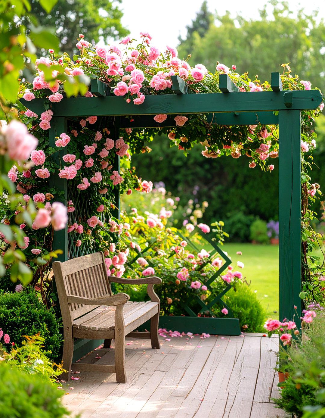 Traditional English Garden Lattice - 30 deck lattice ideas