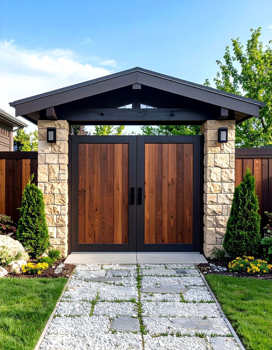 Traditional English Garden Wooden Gate - 30 backyard gate ideas