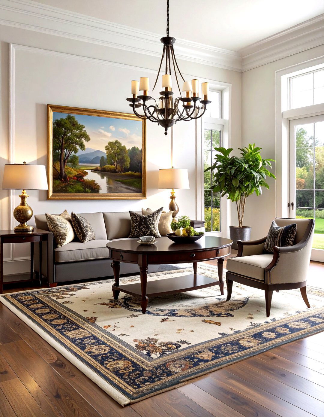 Traditional Foyer with a Demilune Table - 30 foyer furniture ideas