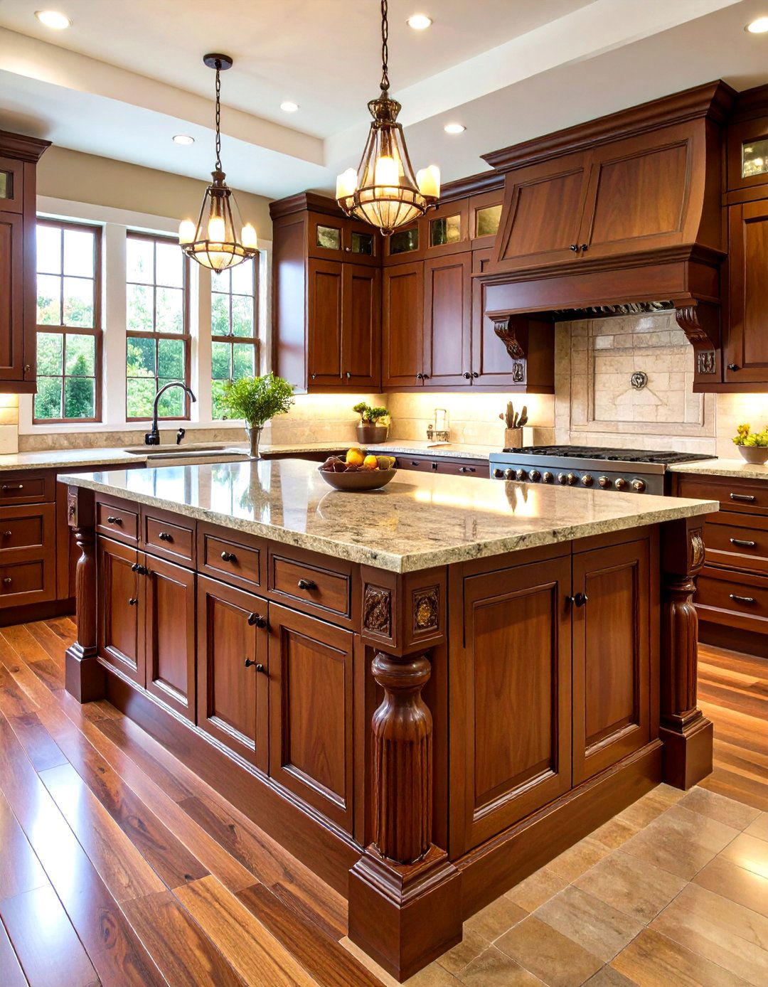 Traditional Kitchen Island with Ornate Details - 30 island kitchen ideas