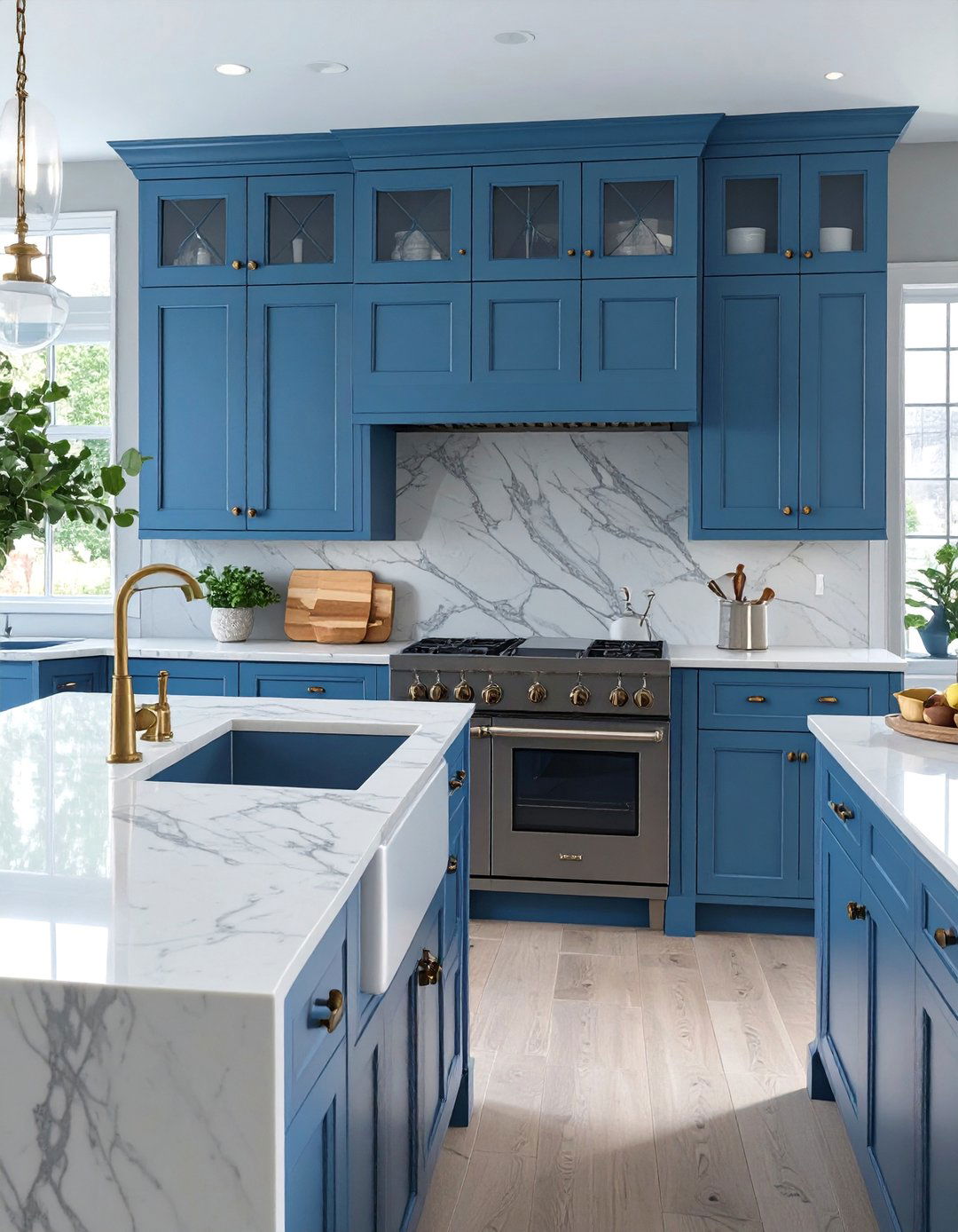 Traditional Kitchen with Wedgwood Blue - 30 blue kitchen ideas