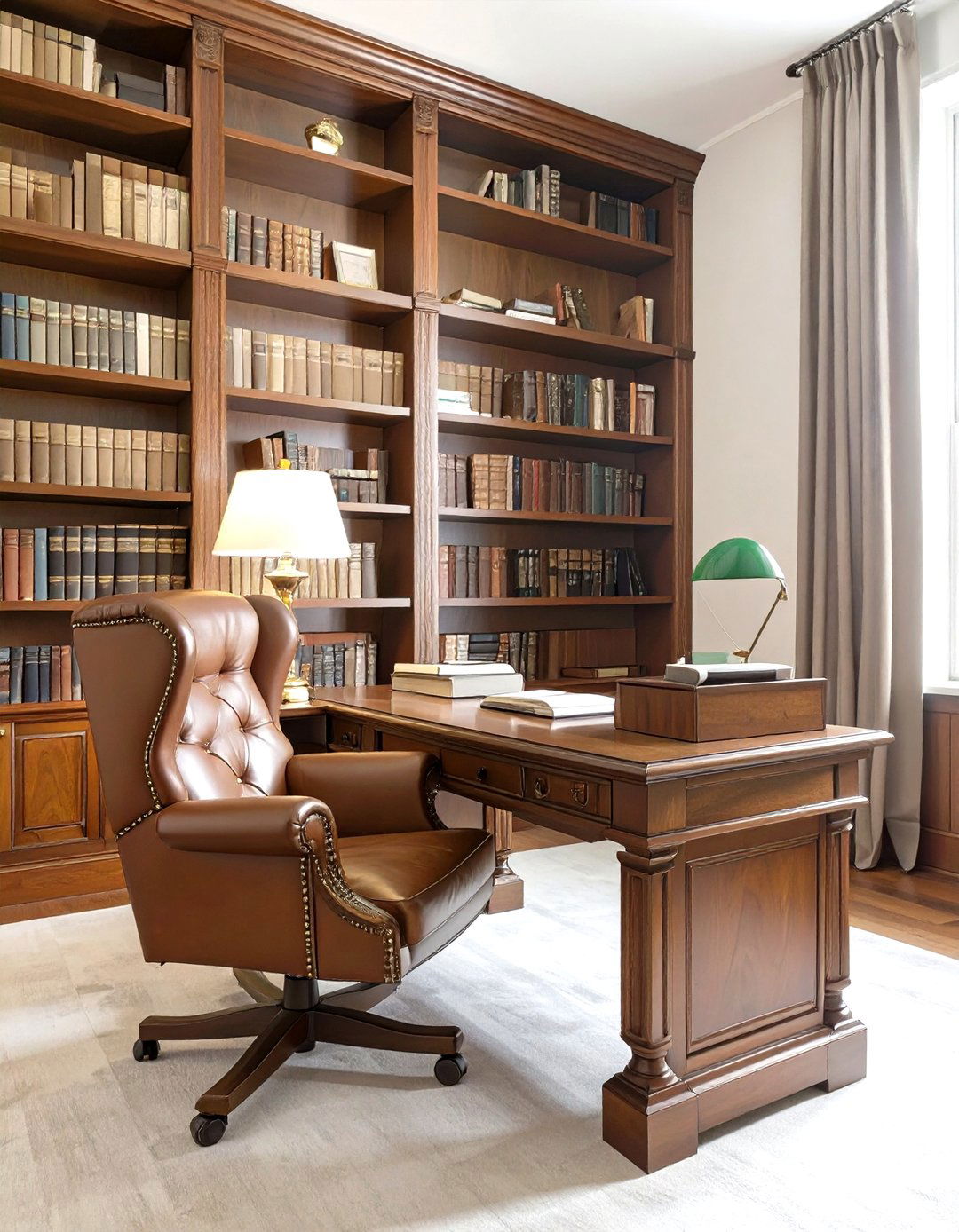 Traditional Library Home Office - 30 home office decorating ideas