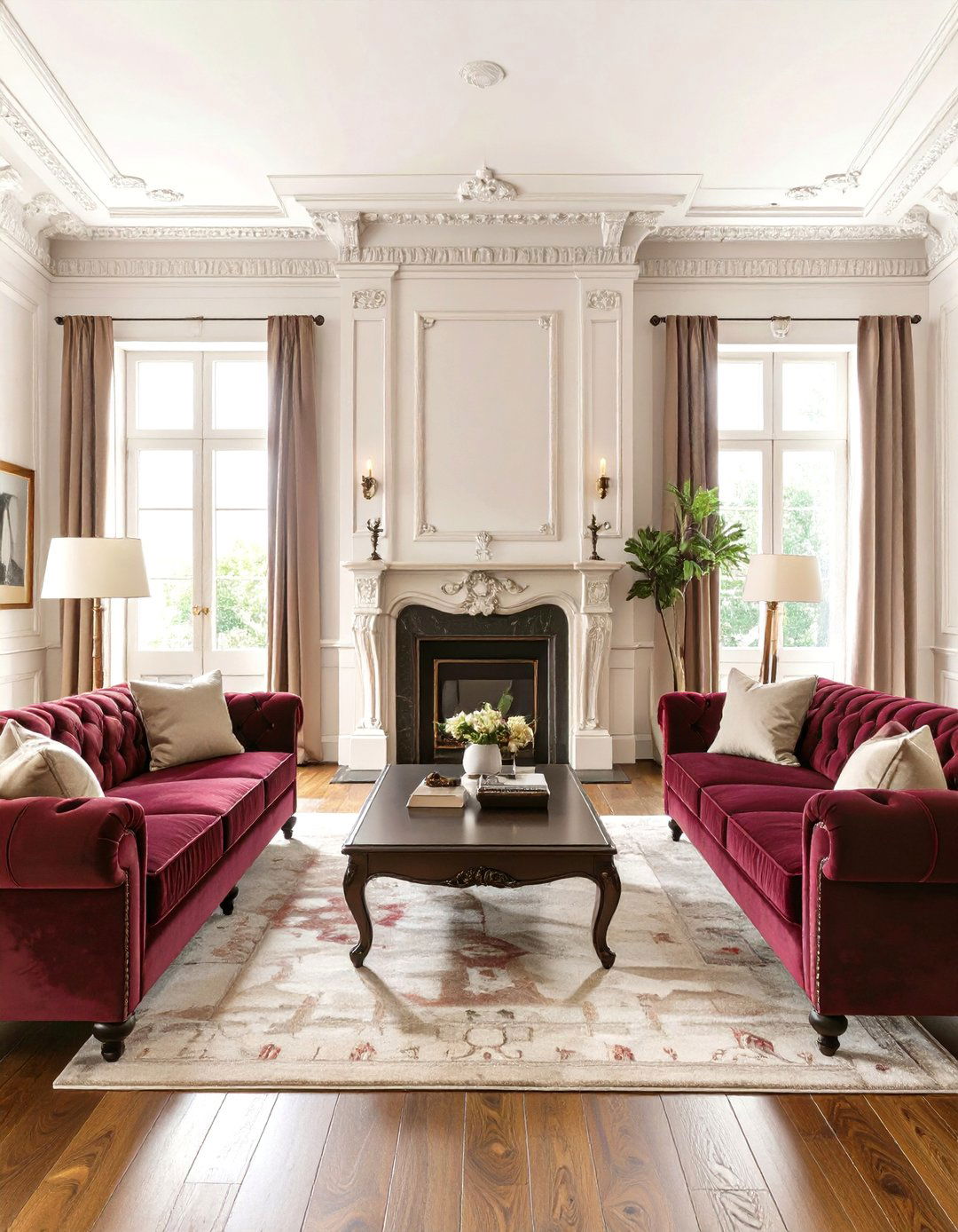 Traditional Living Room Elegance - 30 big living room ideas