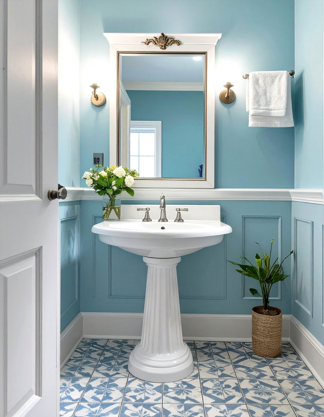Traditional Pedestal Sink Bathroom - 30 bathroom ideas small
