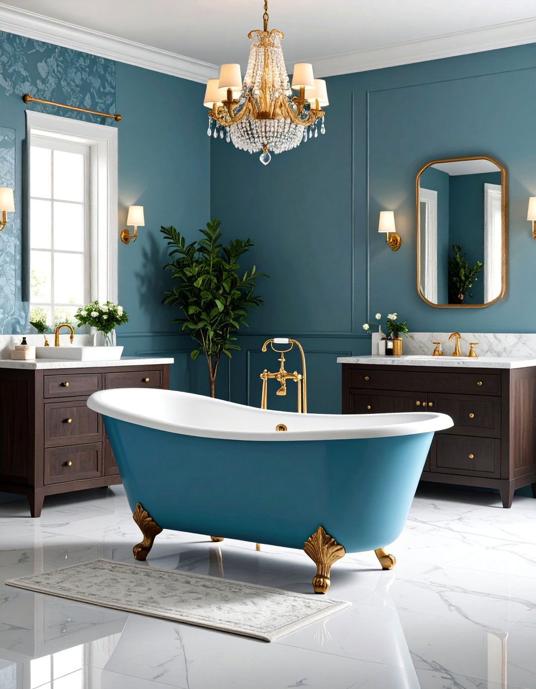 Traditional Powder Blue Bathroom - 30 light blue bathroom ideas