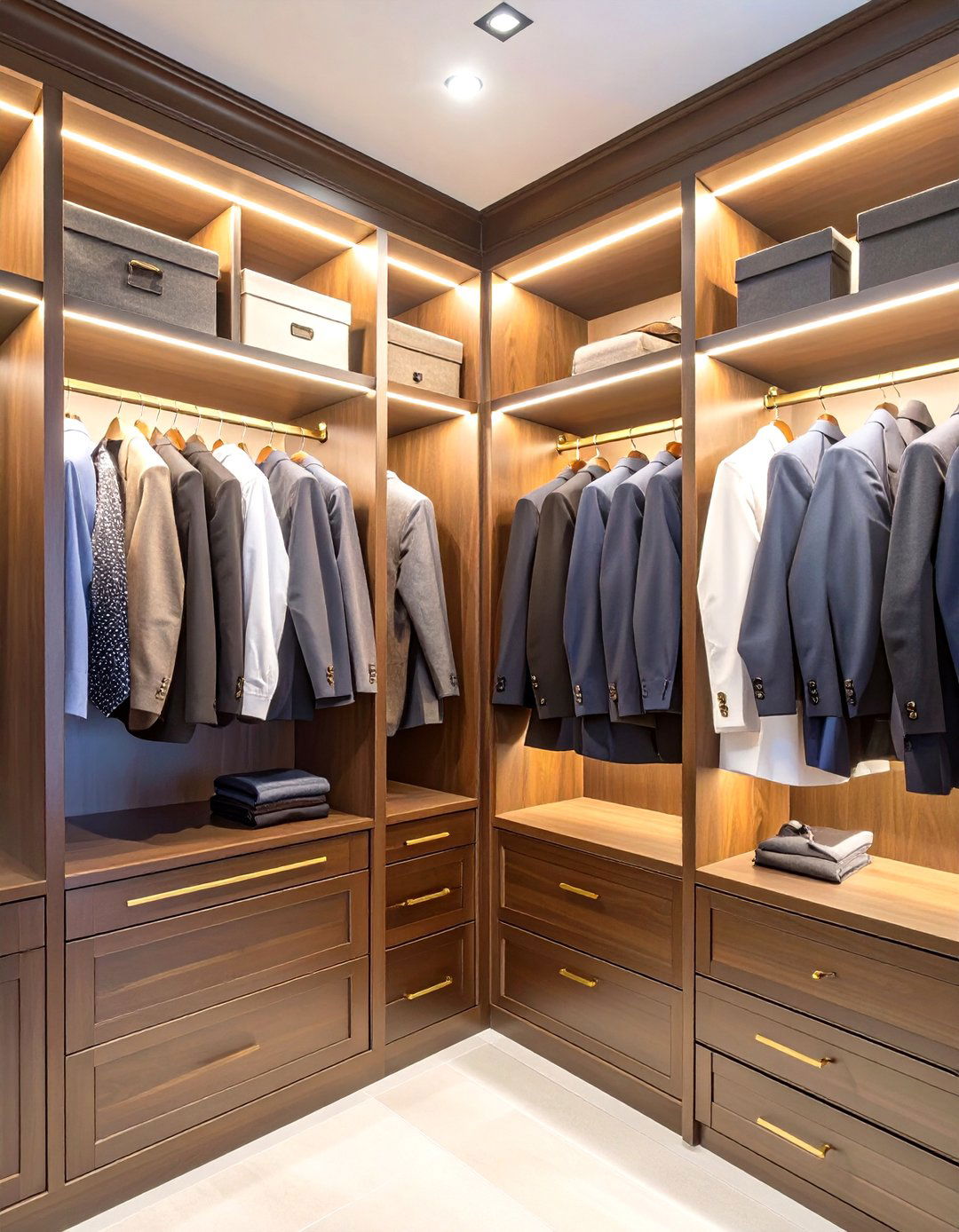 Traditional Wood Paneled Gentlemans Closet - 30 corner closet ideas
