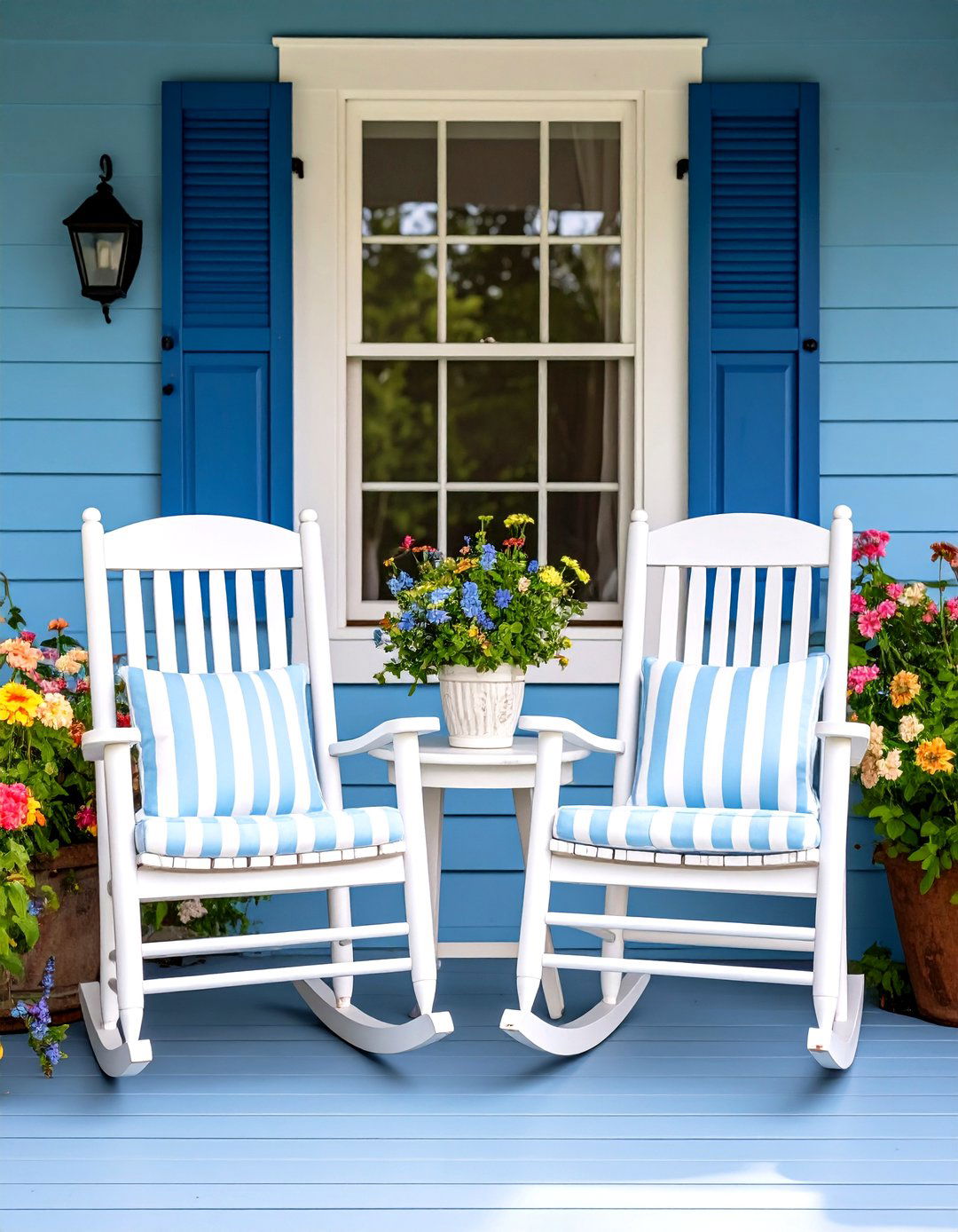 Traditional Wooden Rocking Chairs - 30 porch decor ideas