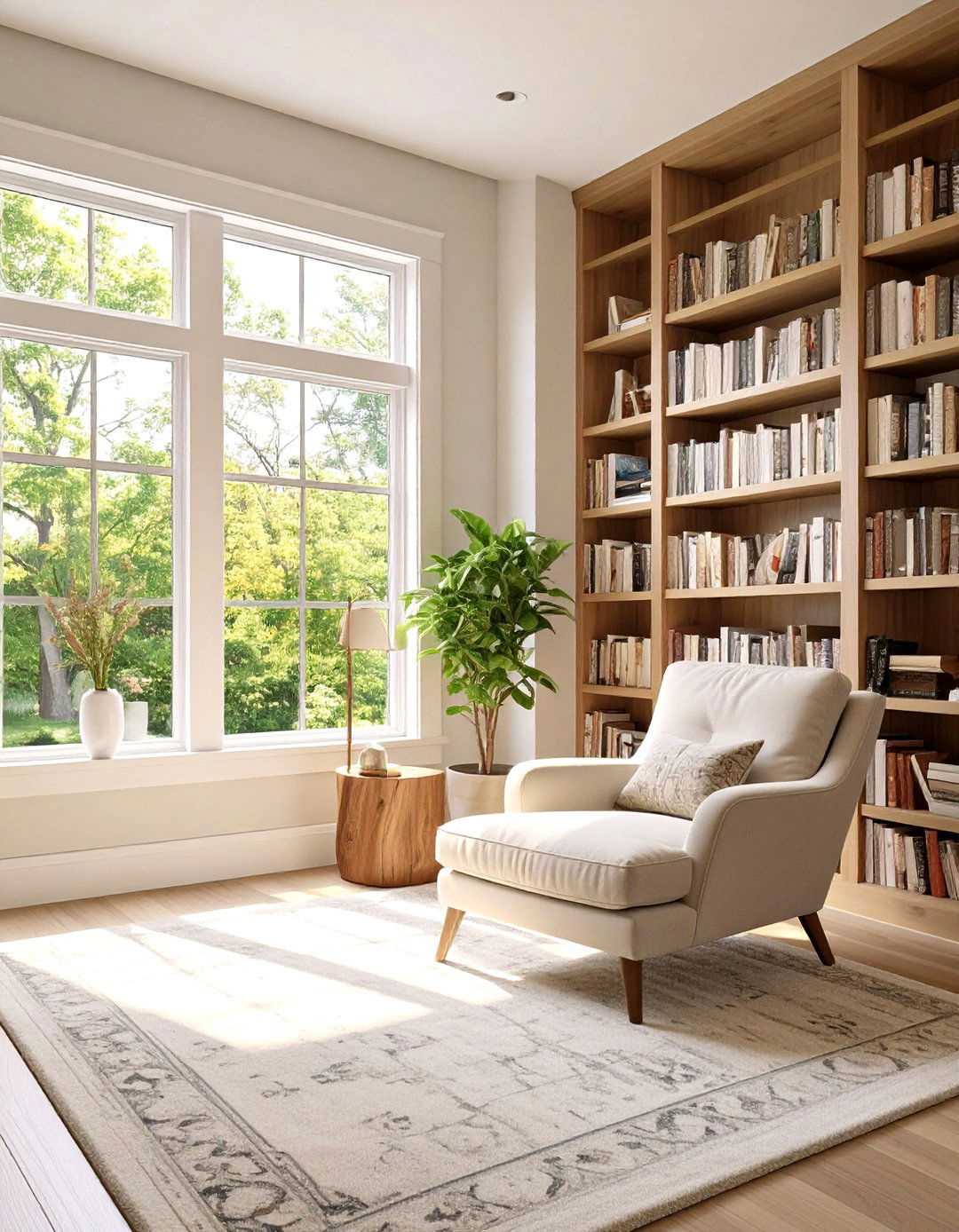 Tranquil Reading Nook Library - 30 bonus room above garage ideas
