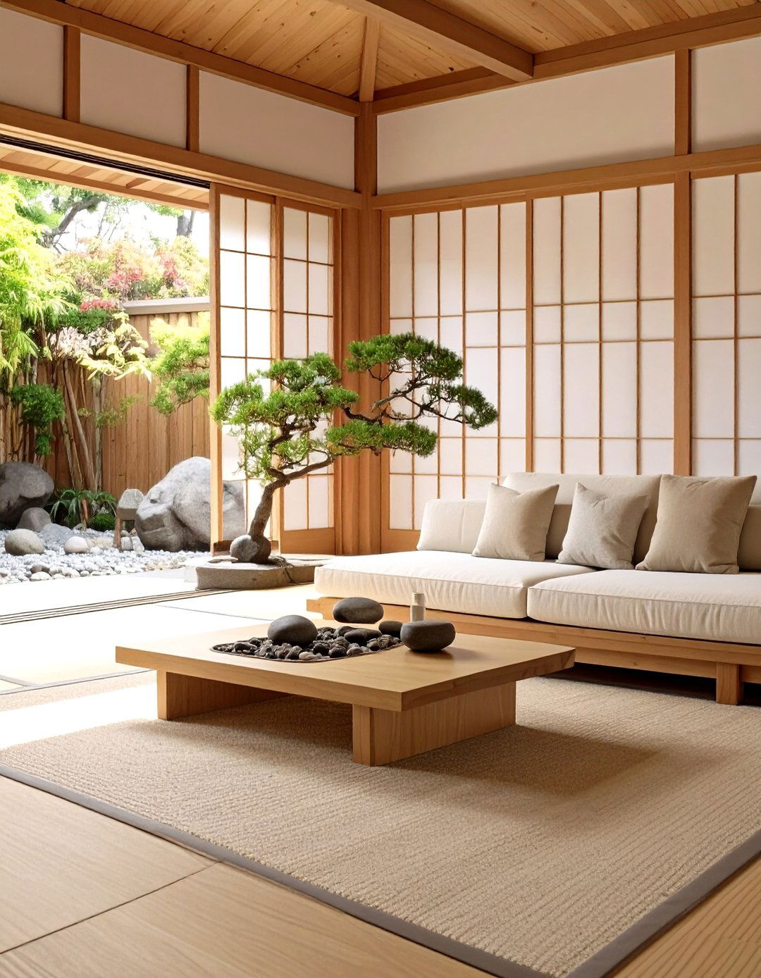 Tranquil Zen Garden Living Room - 30 bloxburg living room ideas