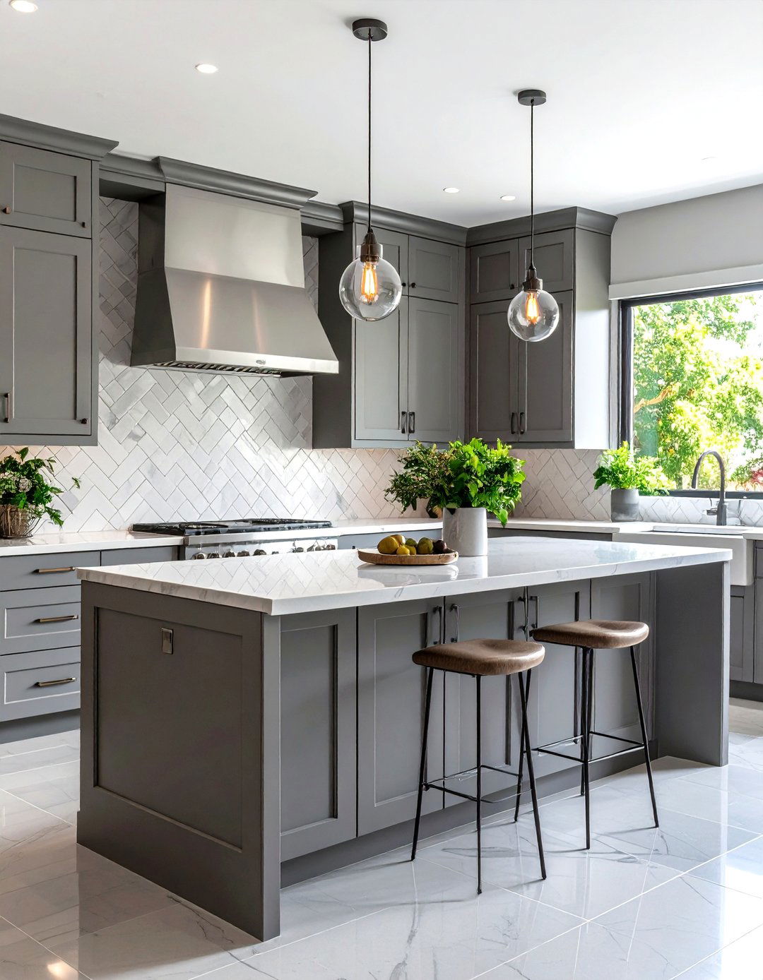 Transitional Arabesque Tile Kitchen - 30 kitchen backsplash tile ideas