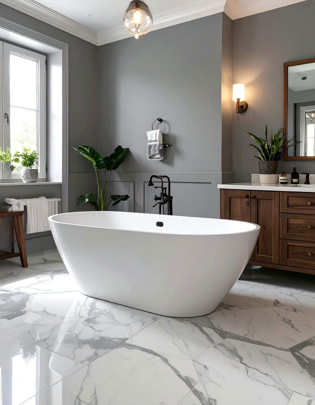 Transitional Bathroom Tub Design - 30 bathroom tub ideas