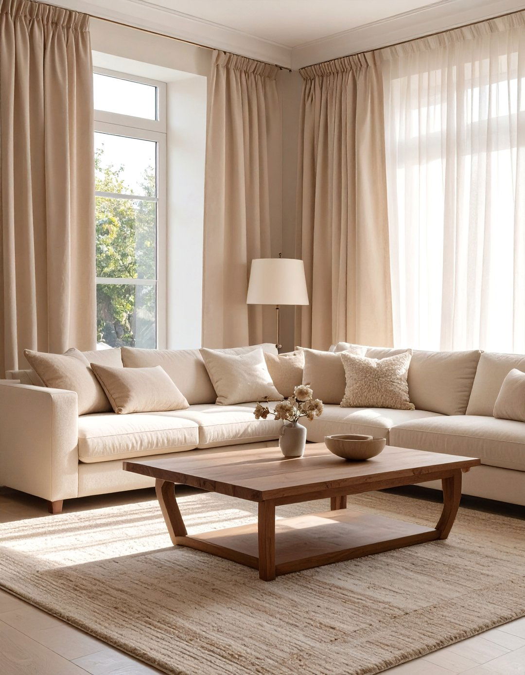 Transitional Beige Living Room - 30 beige living room ideas
