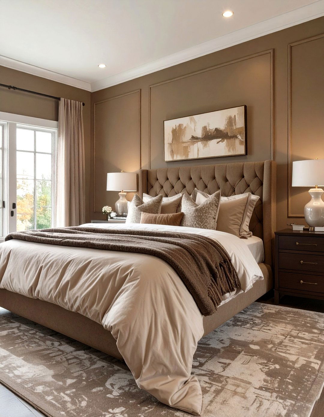 Transitional Brown Bedroom - 30 brown bedroom ideas