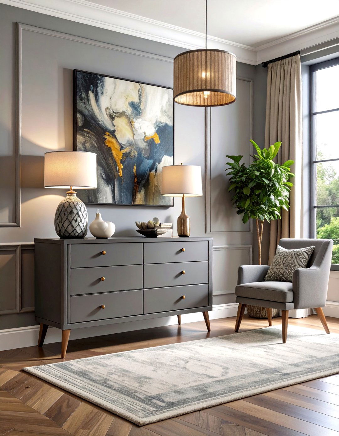 Transitional Foyer with a Chest of Drawers - 30 foyer furniture ideas