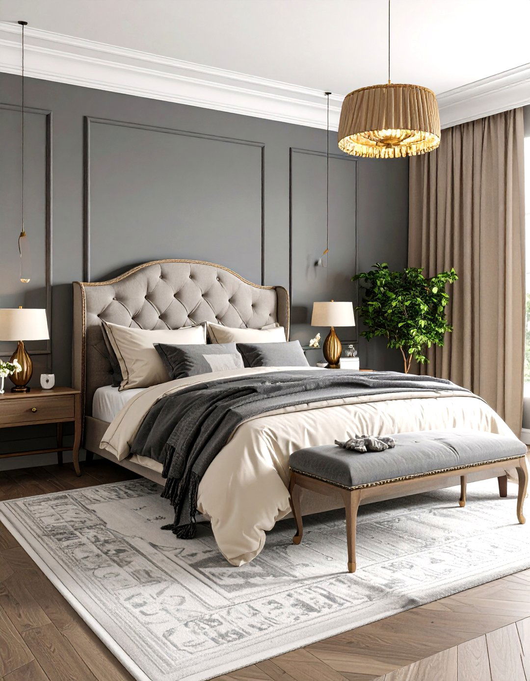 Transitional Gray Bedroom - 30 gray bedroom ideas