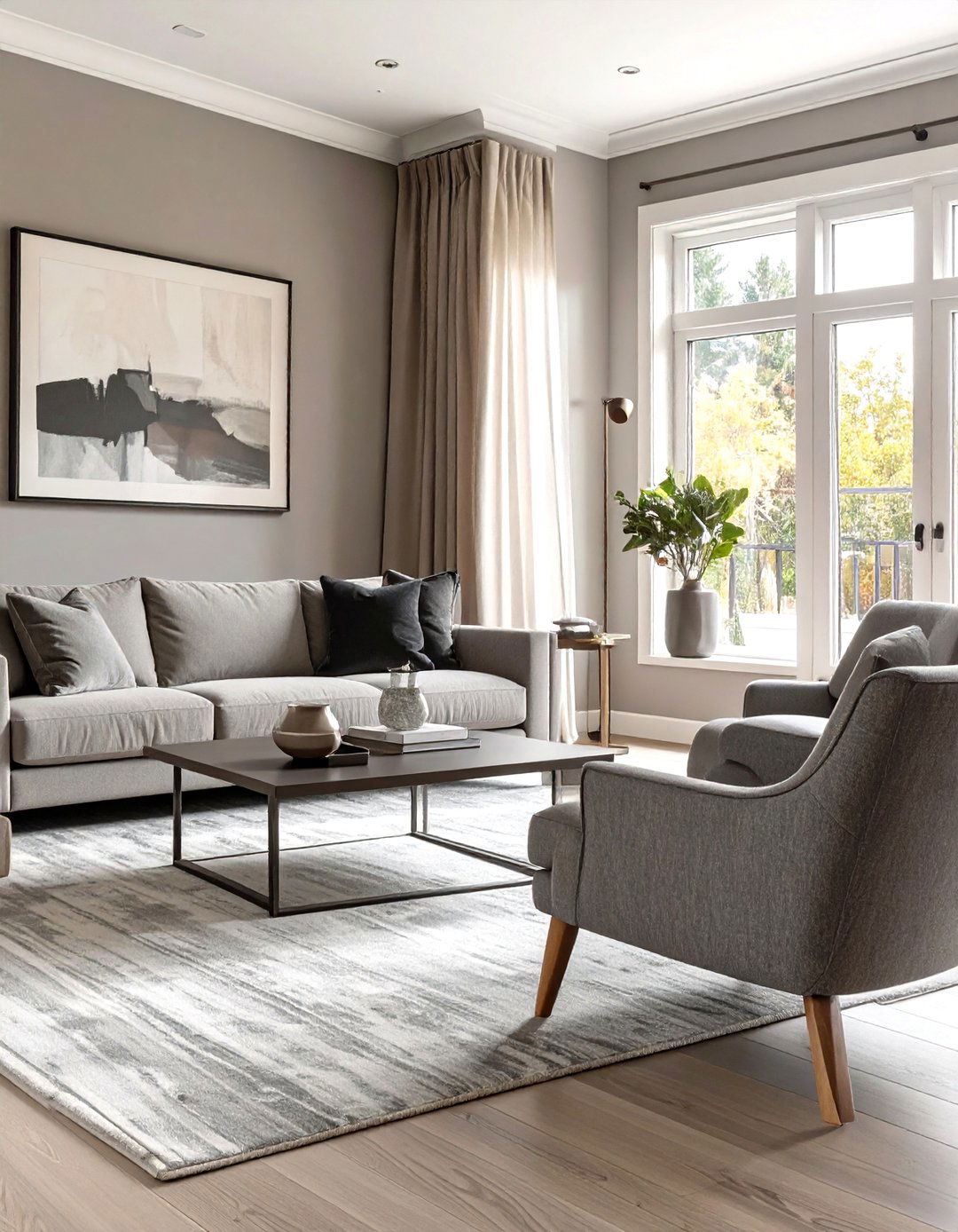 Transitional Gray Living Room - 30 gray living room ideas