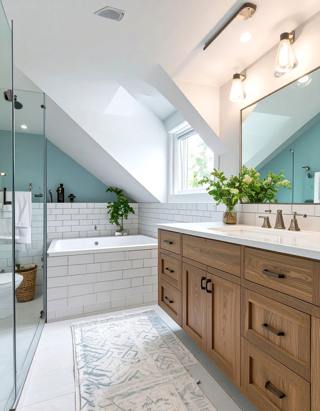 30 Modern Attic Bathroom Ideas for Sloped Ceilings