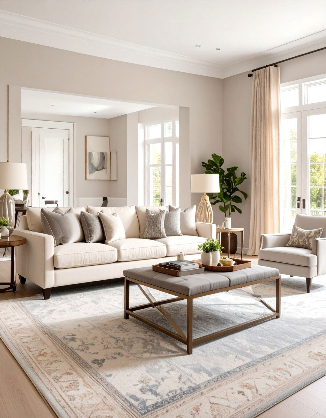 Transitional Style Family Room - 30 interior design rendering ideas