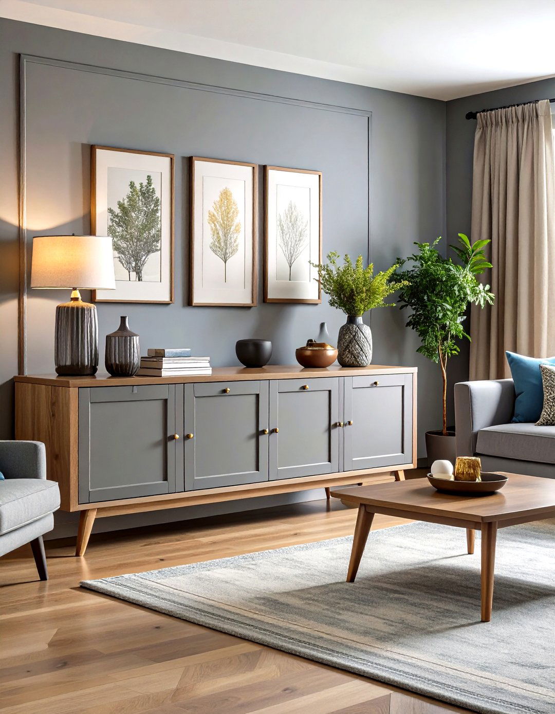 Transitional Style Living Room Console - 30 living room entertainment center ideas