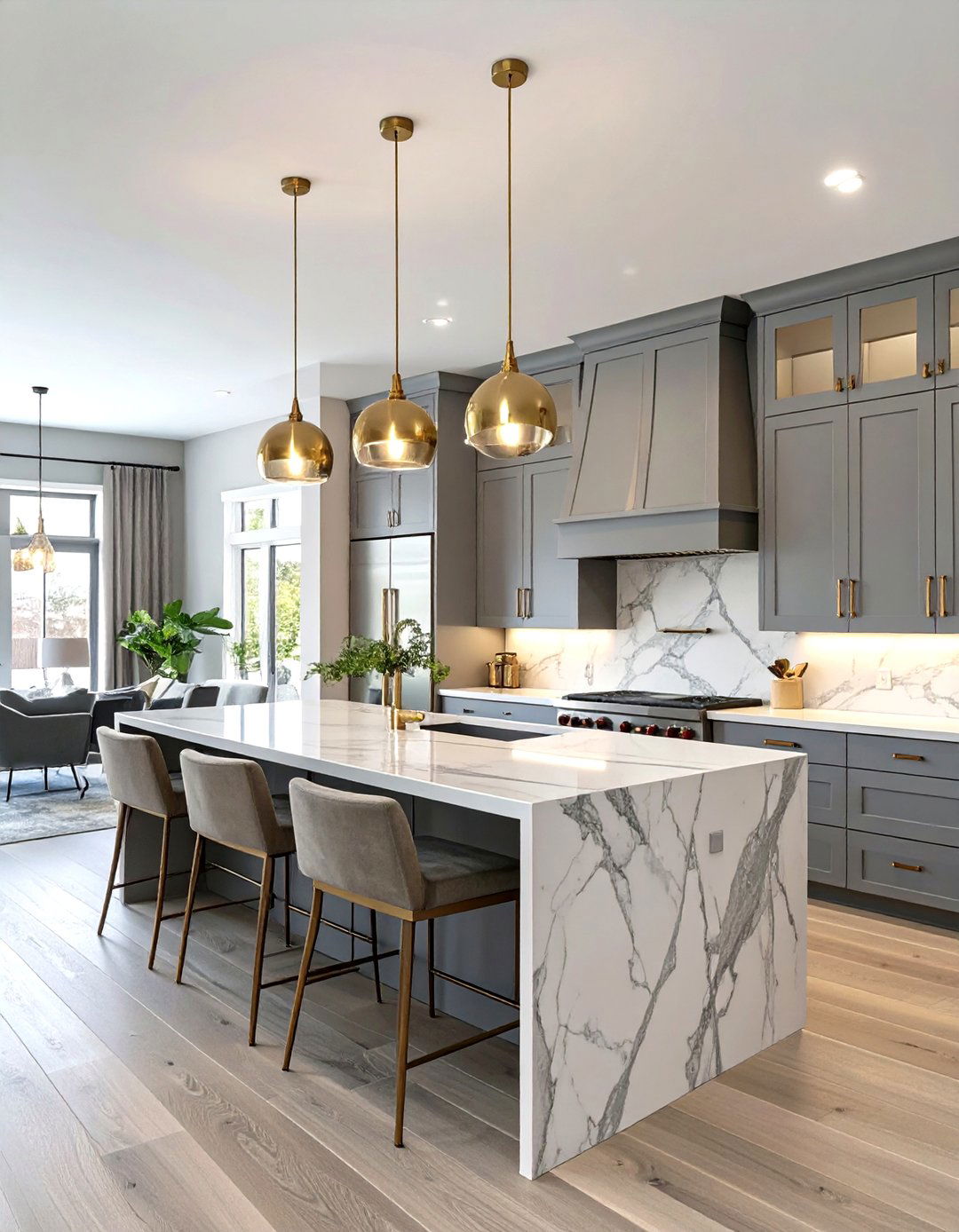 Transitional Style Open Kitchen - 30 open kitchen ideas