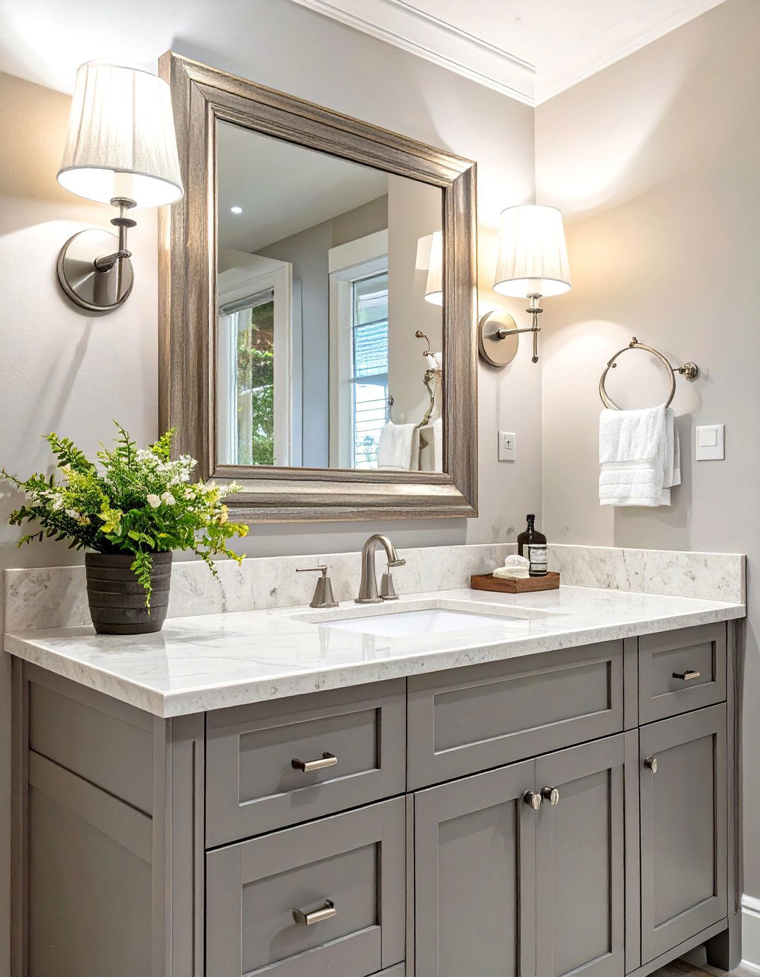 Transitional Swing Arm Sconces - 30 bathroom vanity lighting ideas