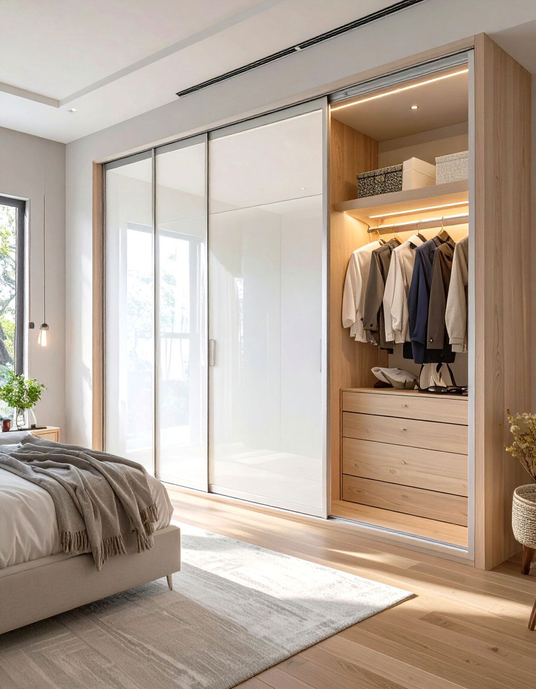 Translucent Acrylic Sliding Closet Doors - 30 sliding closet door ideas