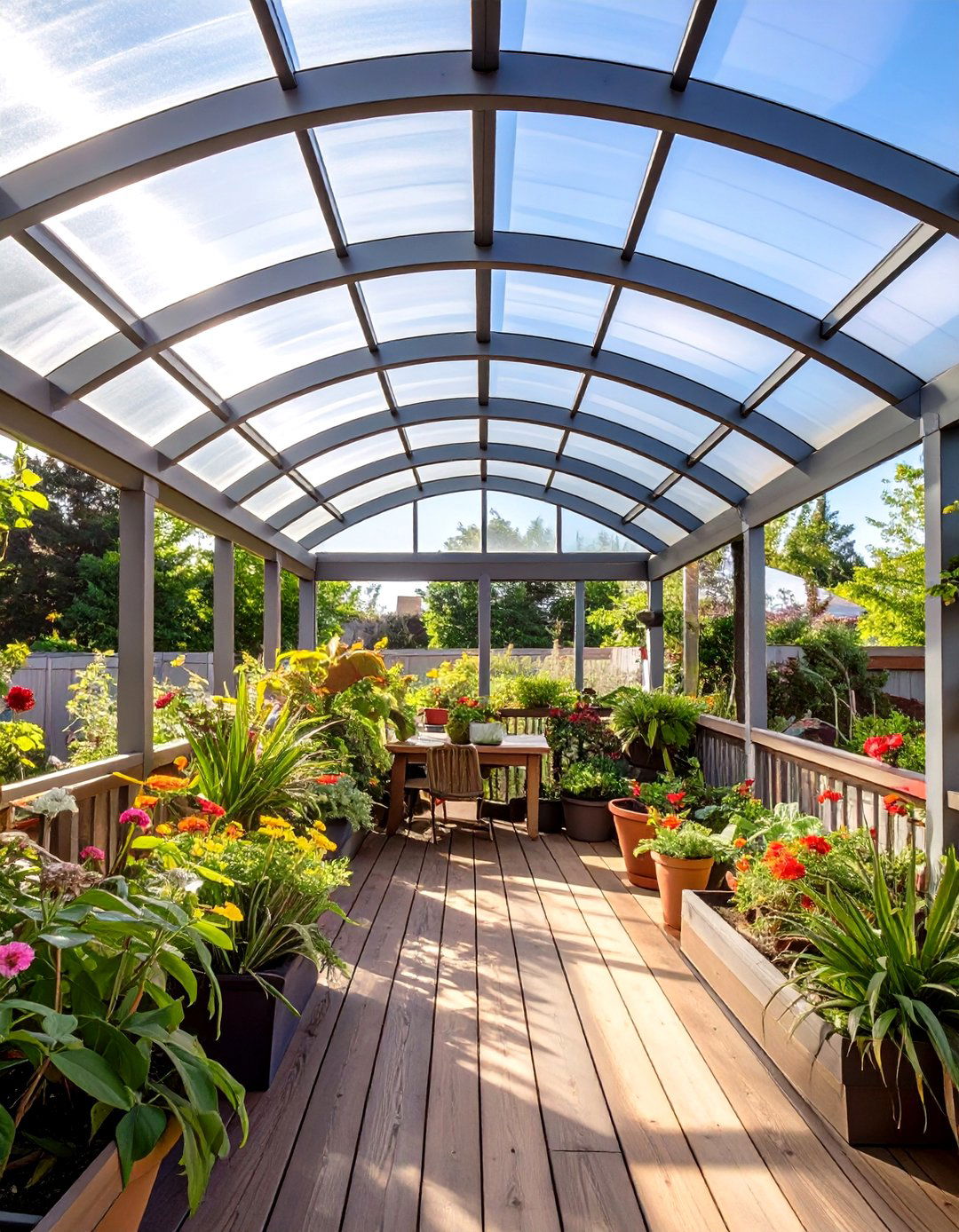 Translucent Polycarbonate Panel Ceiling - 30 waterproof under deck ceiling ideas