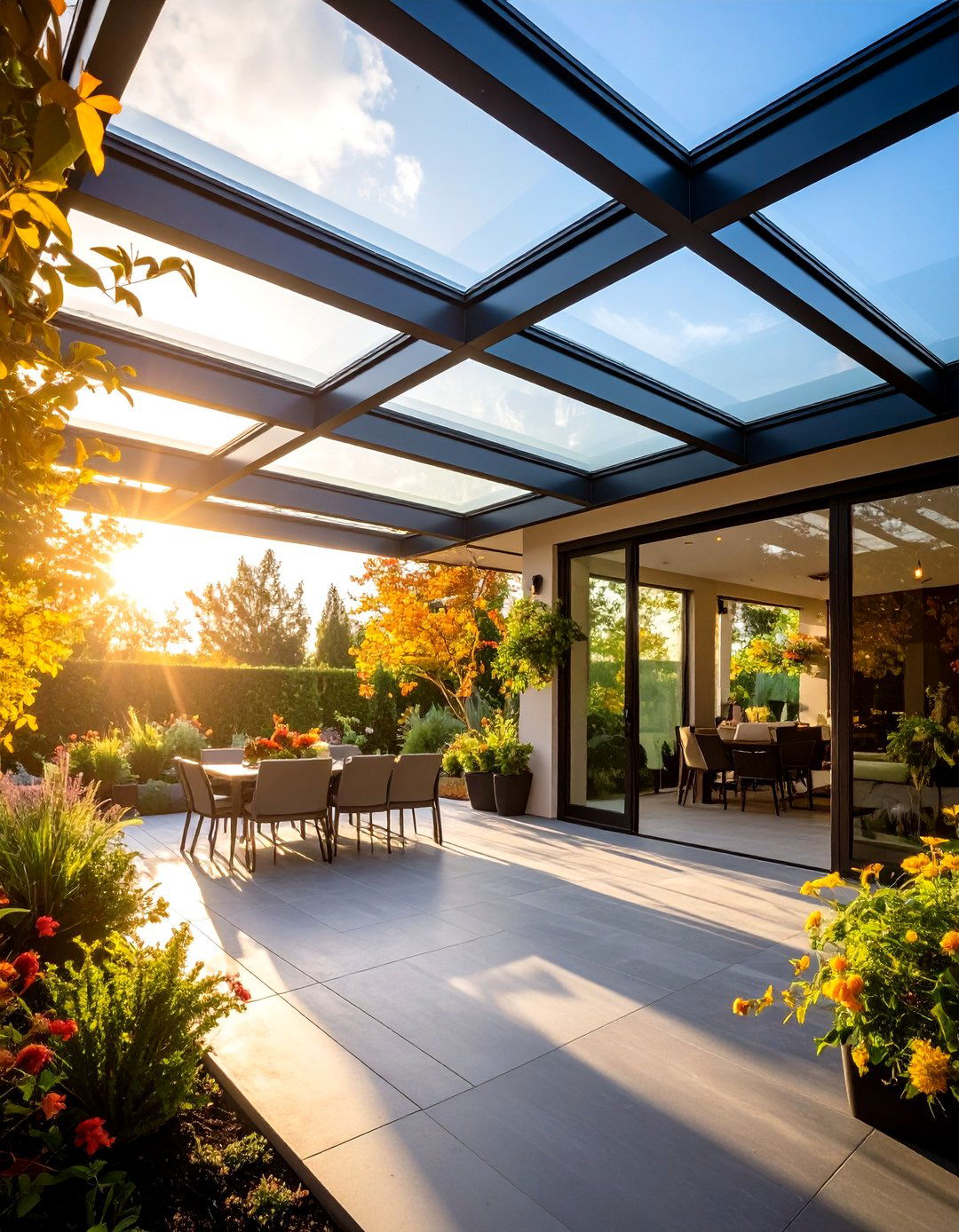 Translucent Polycarbonate Panel Ceiling - 30 patio ceiling ideas