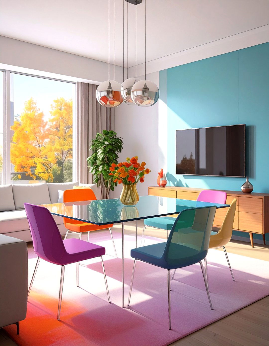 Transparent Acrylic Furniture for a Barely There Look - 30 small living room ideas with tv and dining table