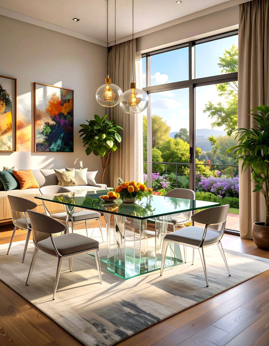 Transparent Furniture for a Visually Light Feel - 30 small living room dining room combo layout ideas