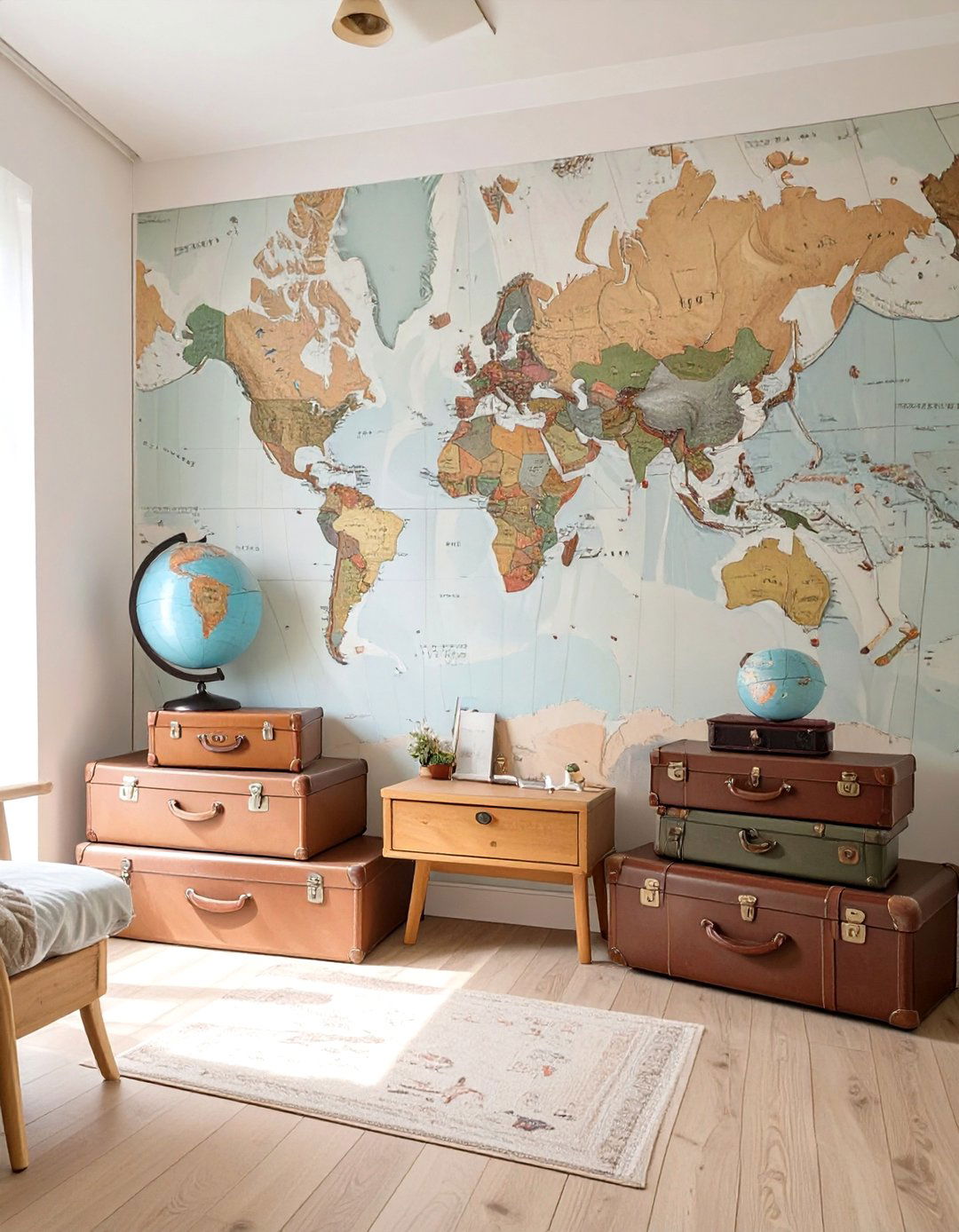 Travel Map Mural Dorm Room - 30 college dorm room ideas