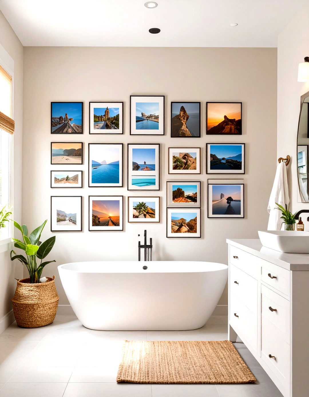 Travel Photography Bathroom Gallery - 30 bathroom art ideas