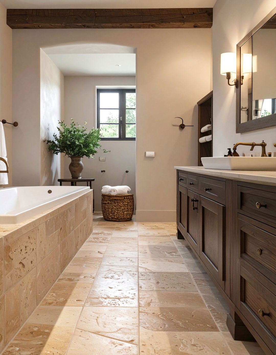 Travertine Tile Bathroom Floor - 30 bathroom floor ideas