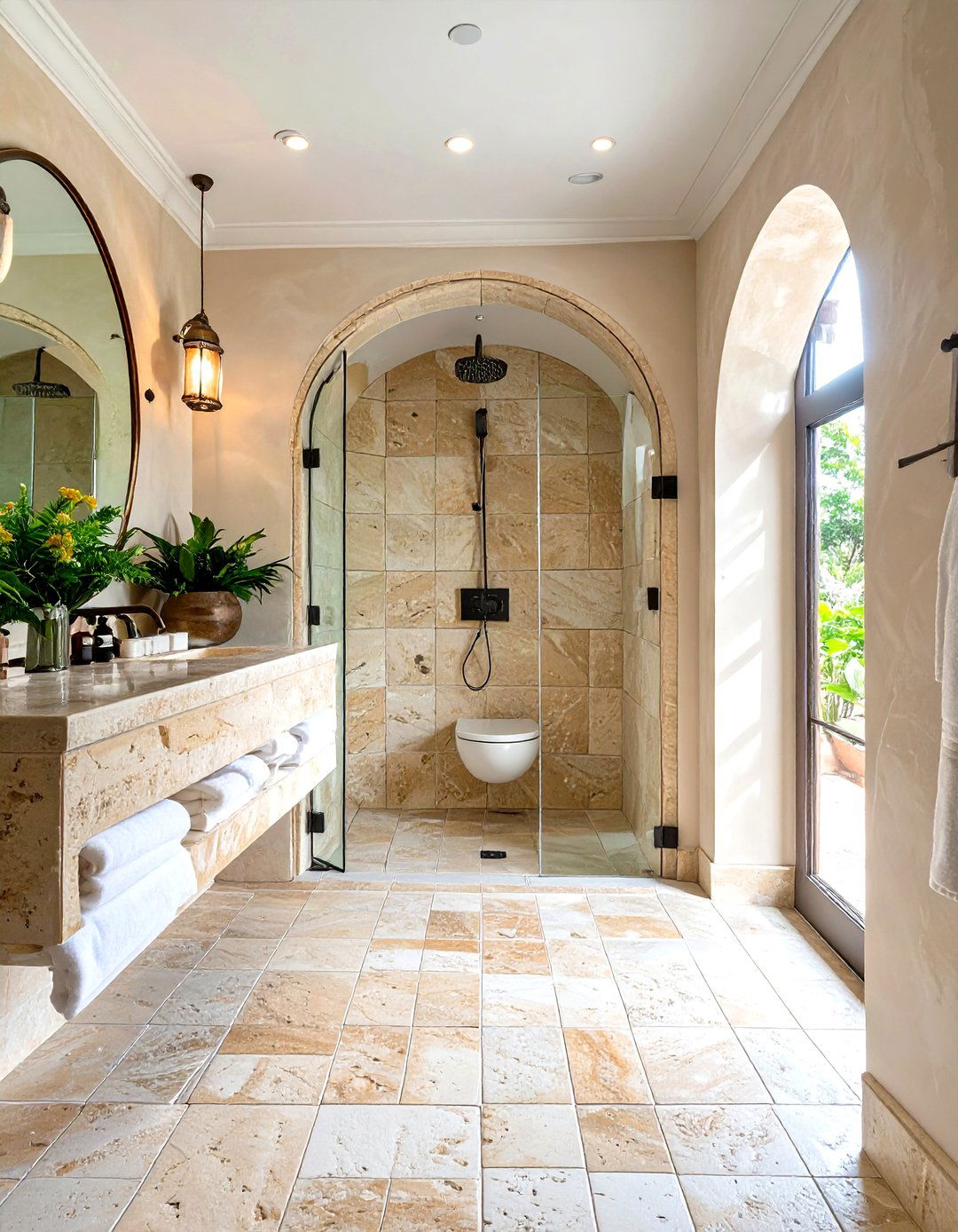 Travertine Tile Shower Floor - 30 shower floor ideas