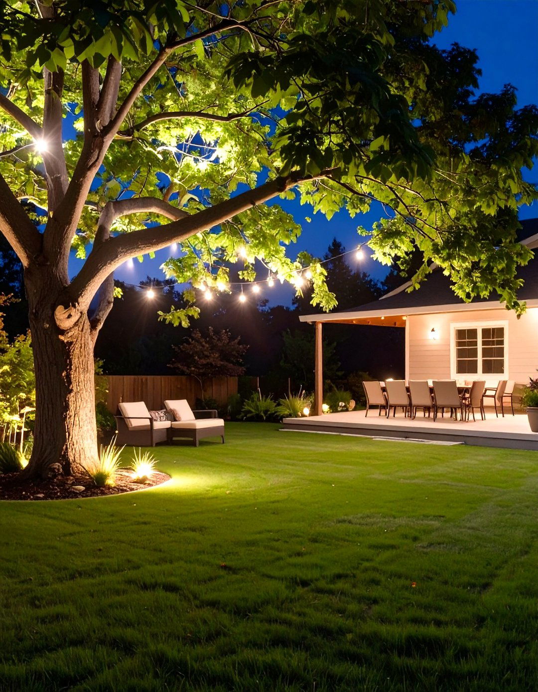 Tree Canopy Downlighting - 30 outdoor  lights ideas