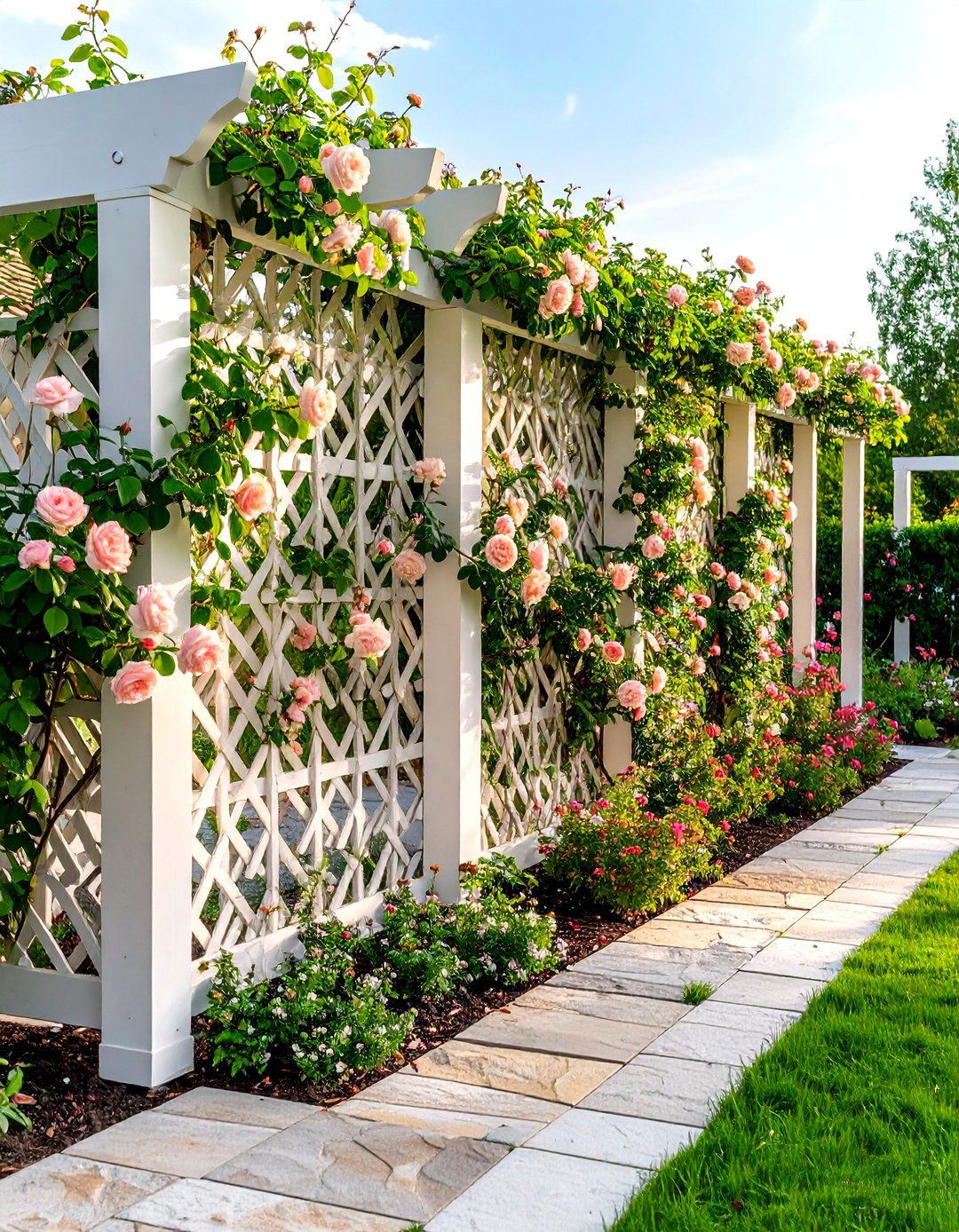 Trellis as a Garden Room Divider - 30 garden trellis ideas