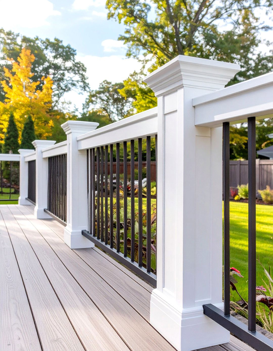 Trex Deck with Aluminum Baluster Railings - 30 trex deck ideas
