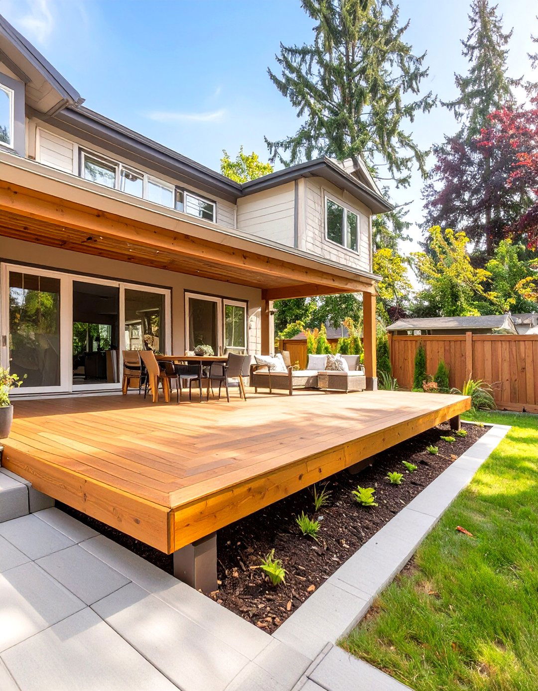 Trex Deck with Under Deck Drainage System - 30 trex deck ideas