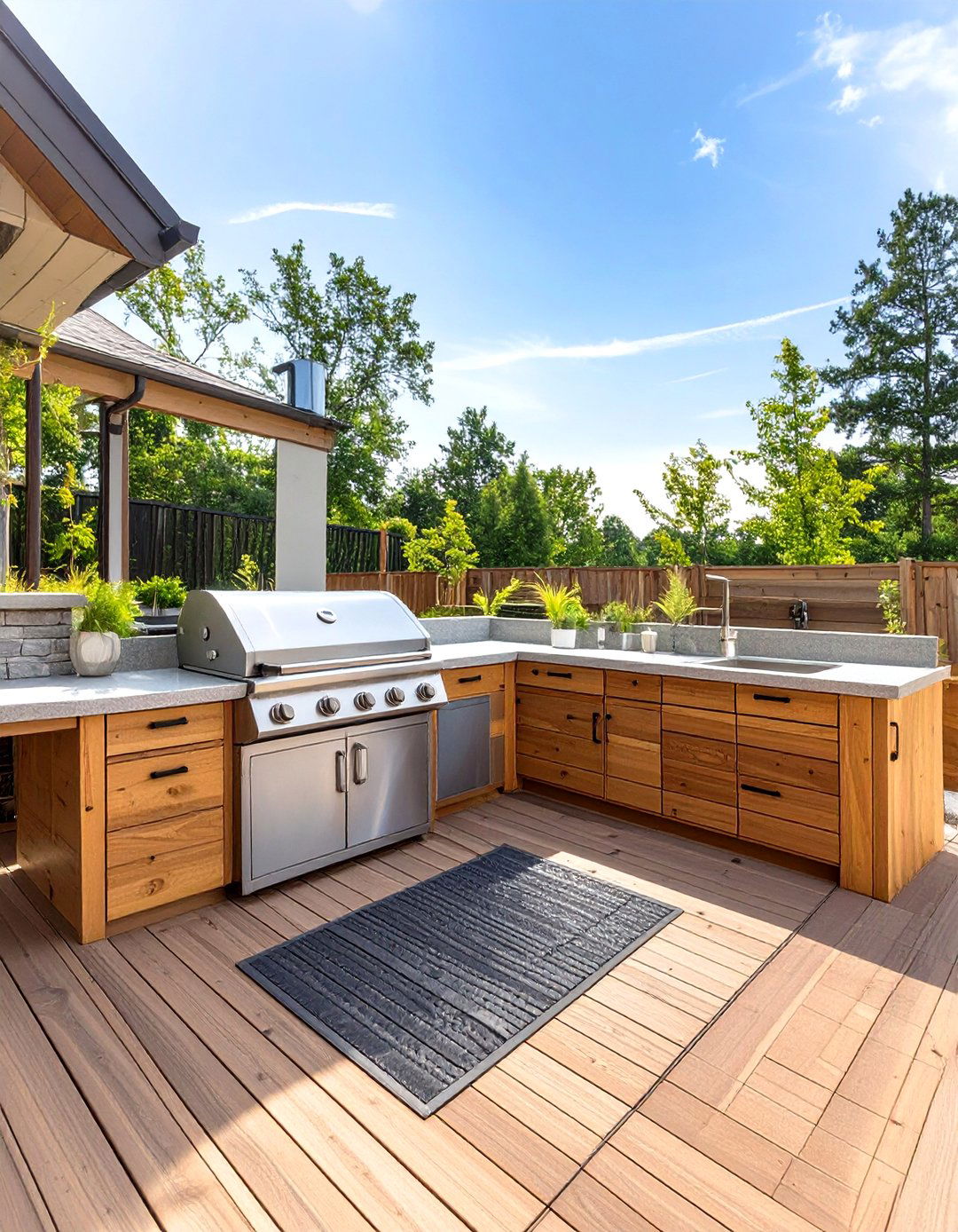 Trex Deck with a Dedicated Grilling Station - 30 trex deck ideas