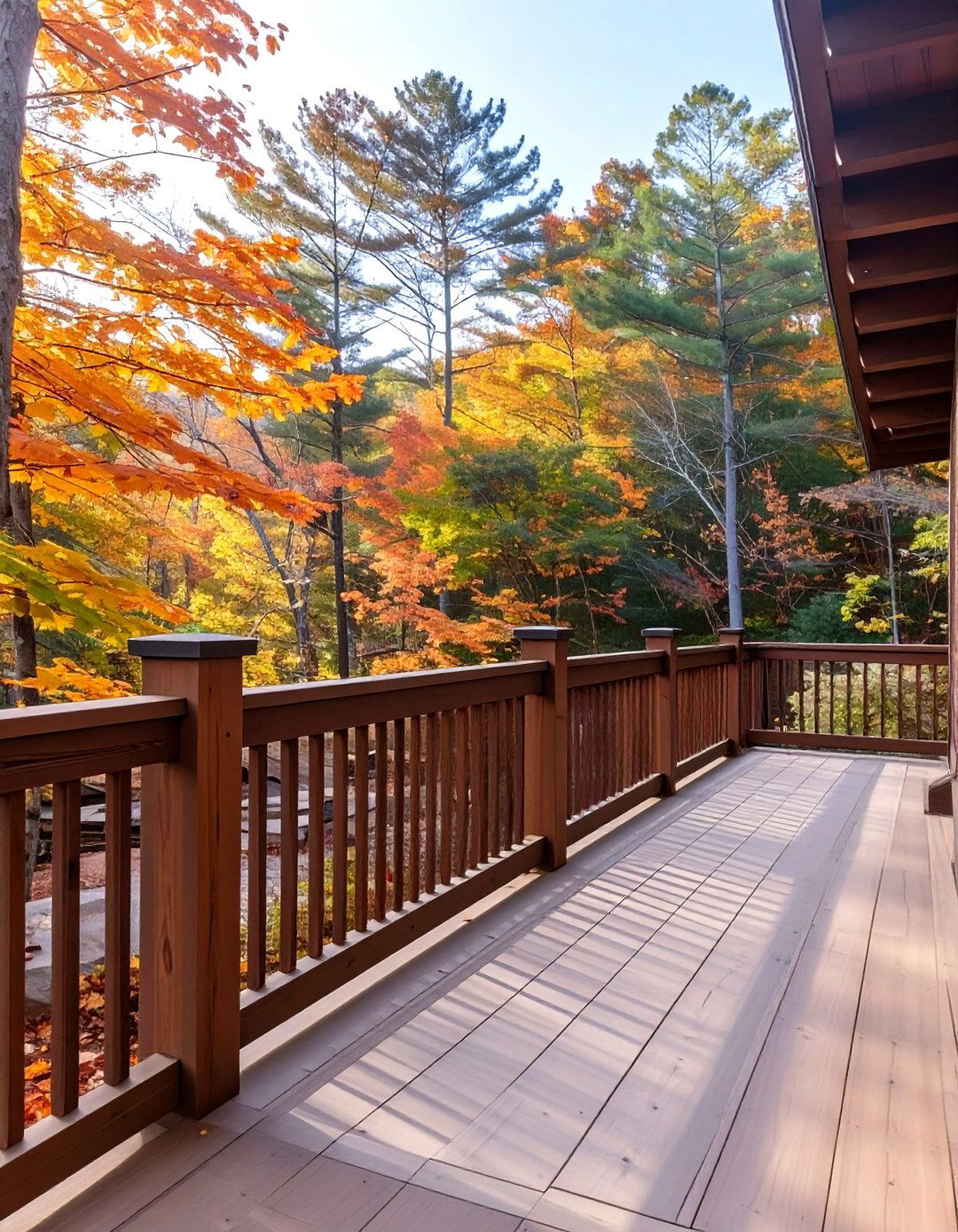 Trex Vintage Lantern Railing for a Warm Rustic Tone - 30 trex deck railing ideas