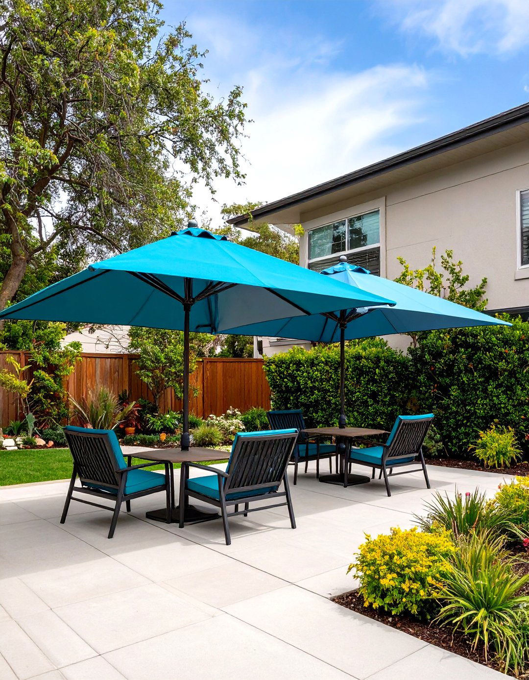 Triangular Sail Shades - 30 patio sun shade ideas