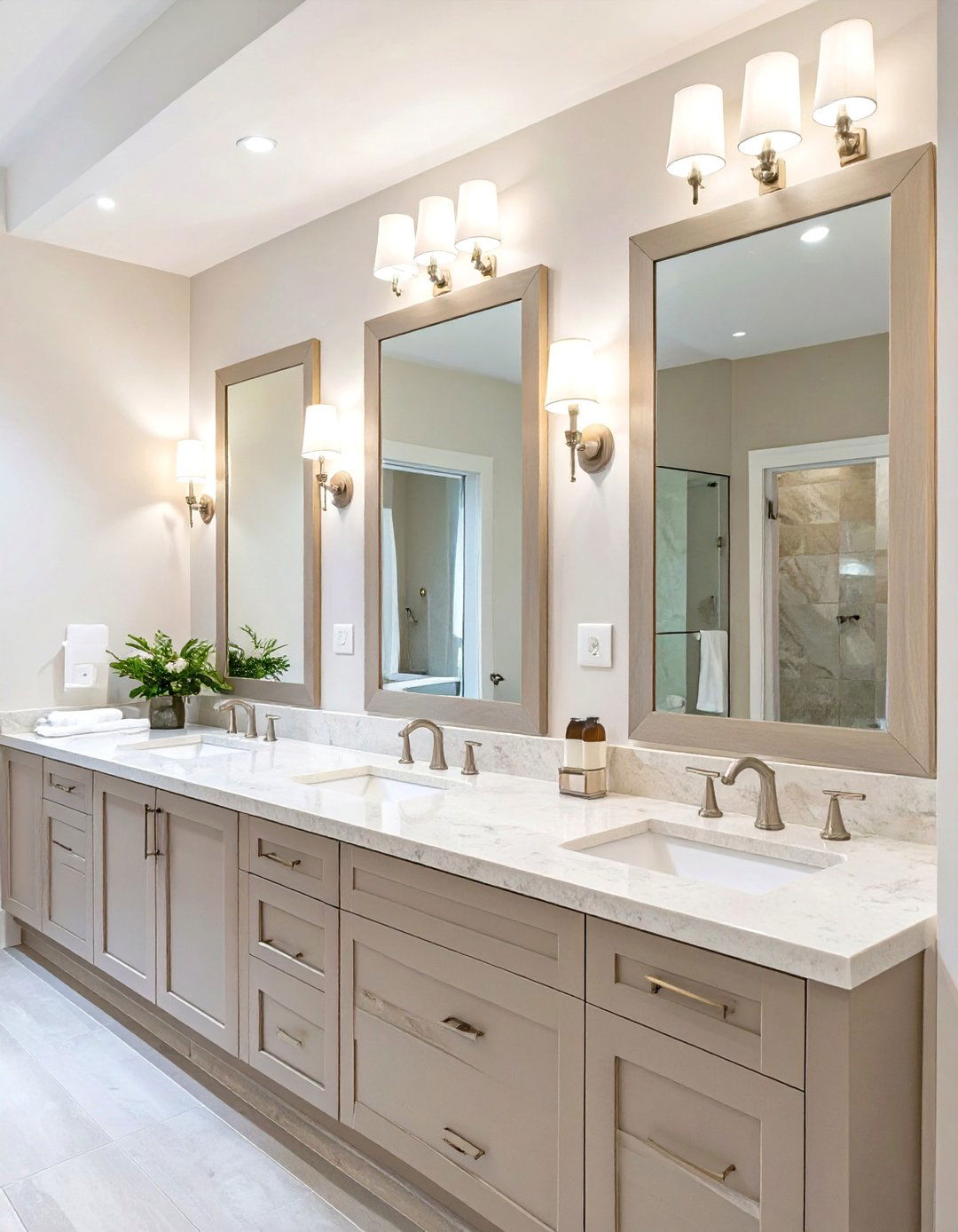 Triple Mirror Bathroom Vanity - 30 bathroom mirrors ideas