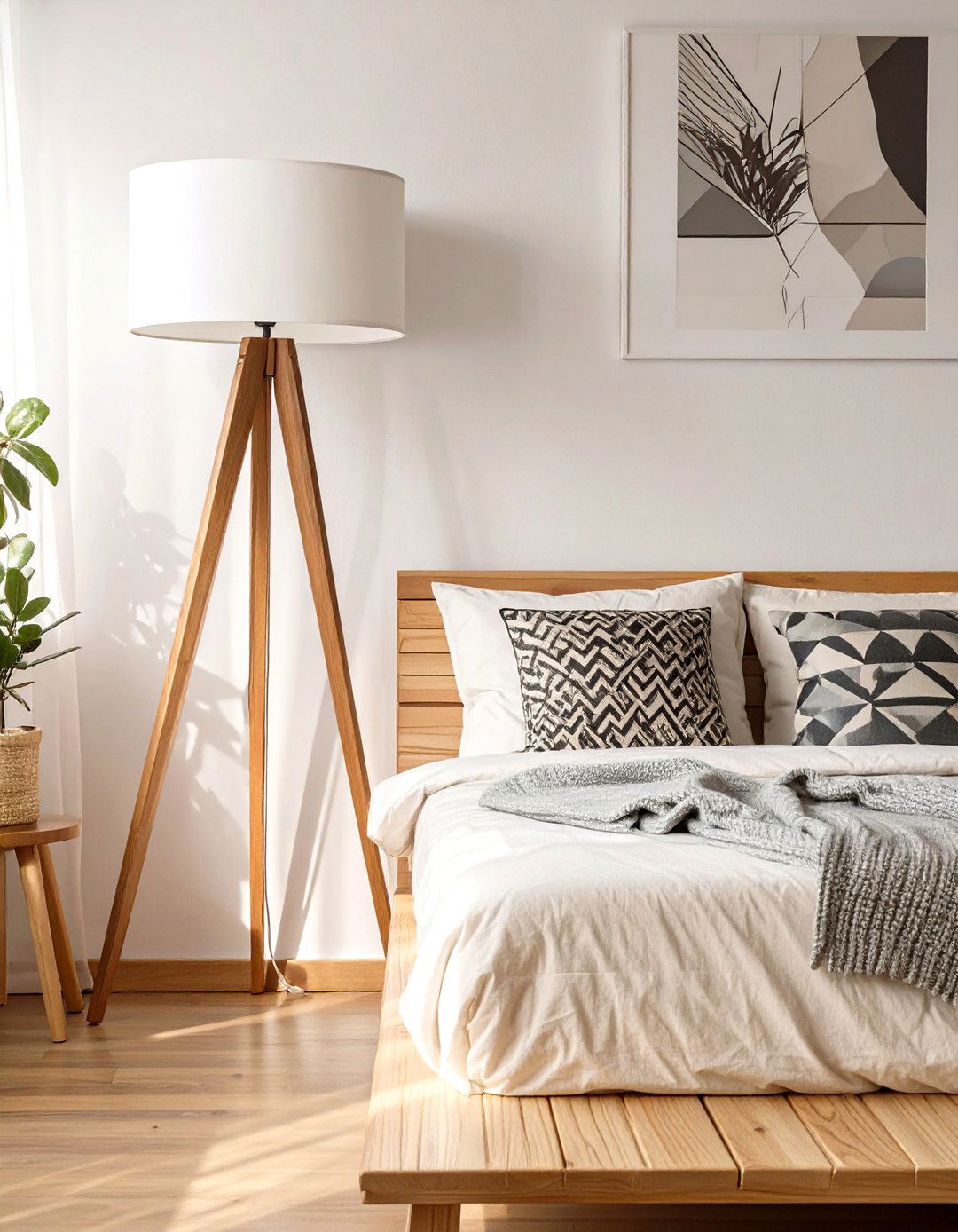 Tripod Floor Lamp for a Mid Century Modern Bedroom - 30 floor lamps for bedroom ideas