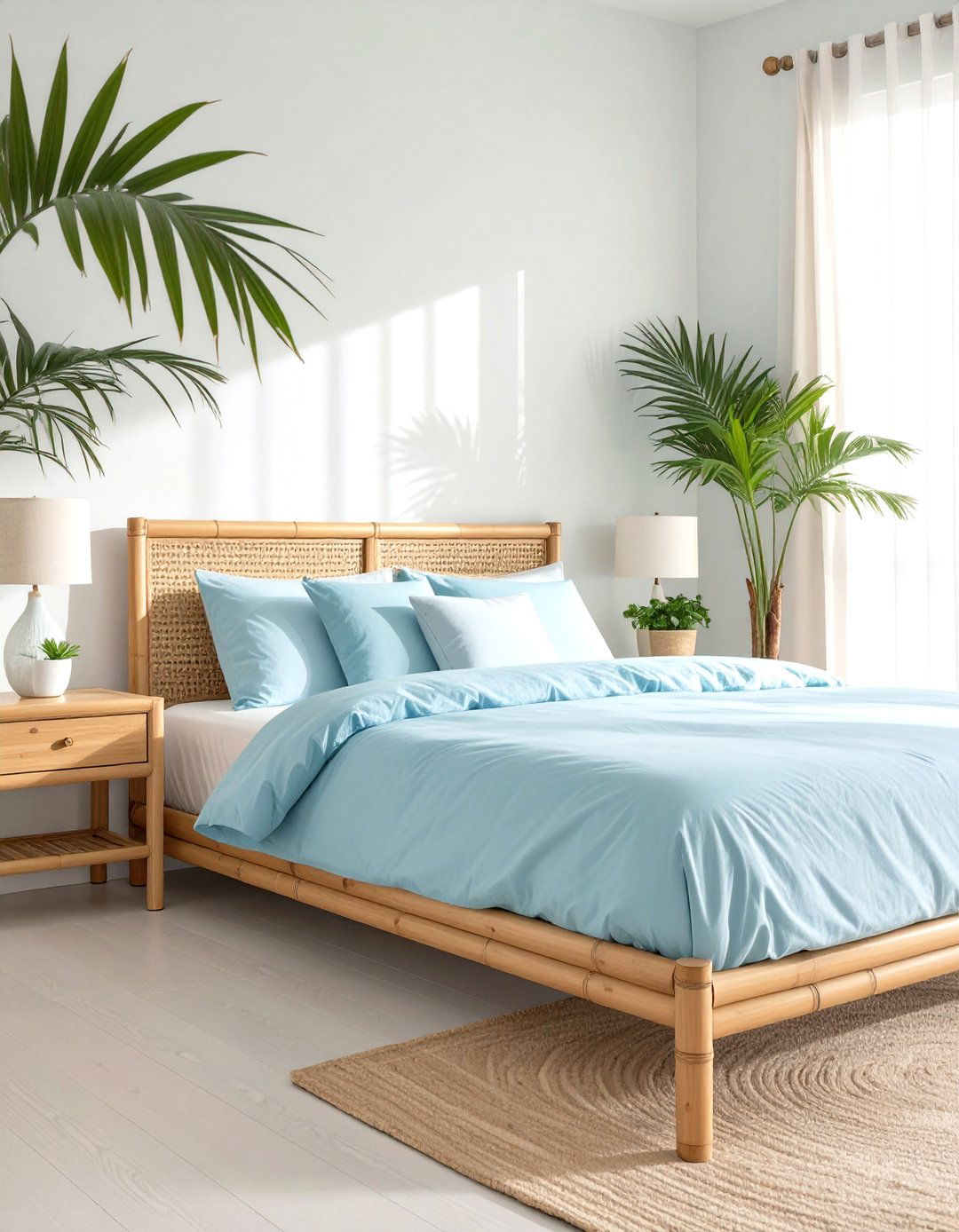 Tropical Bedroom with Bamboo Furniture - 30 tropical bedroom ideas