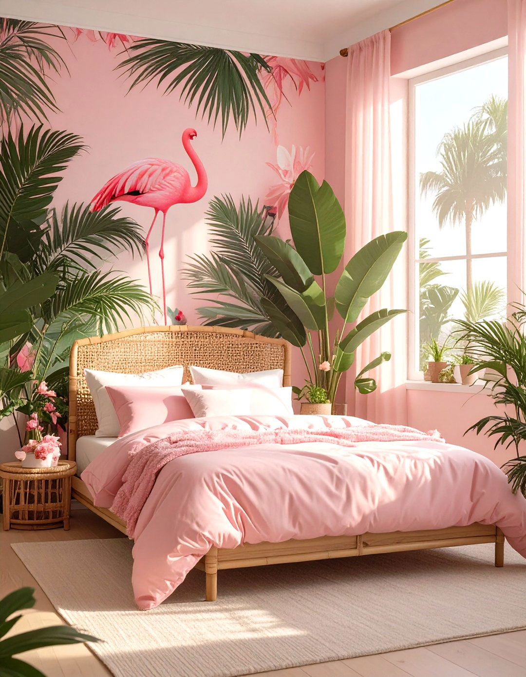 Tropical Flamingo Pink Bedroom - 30 luxury pink girl bedroom design ideas