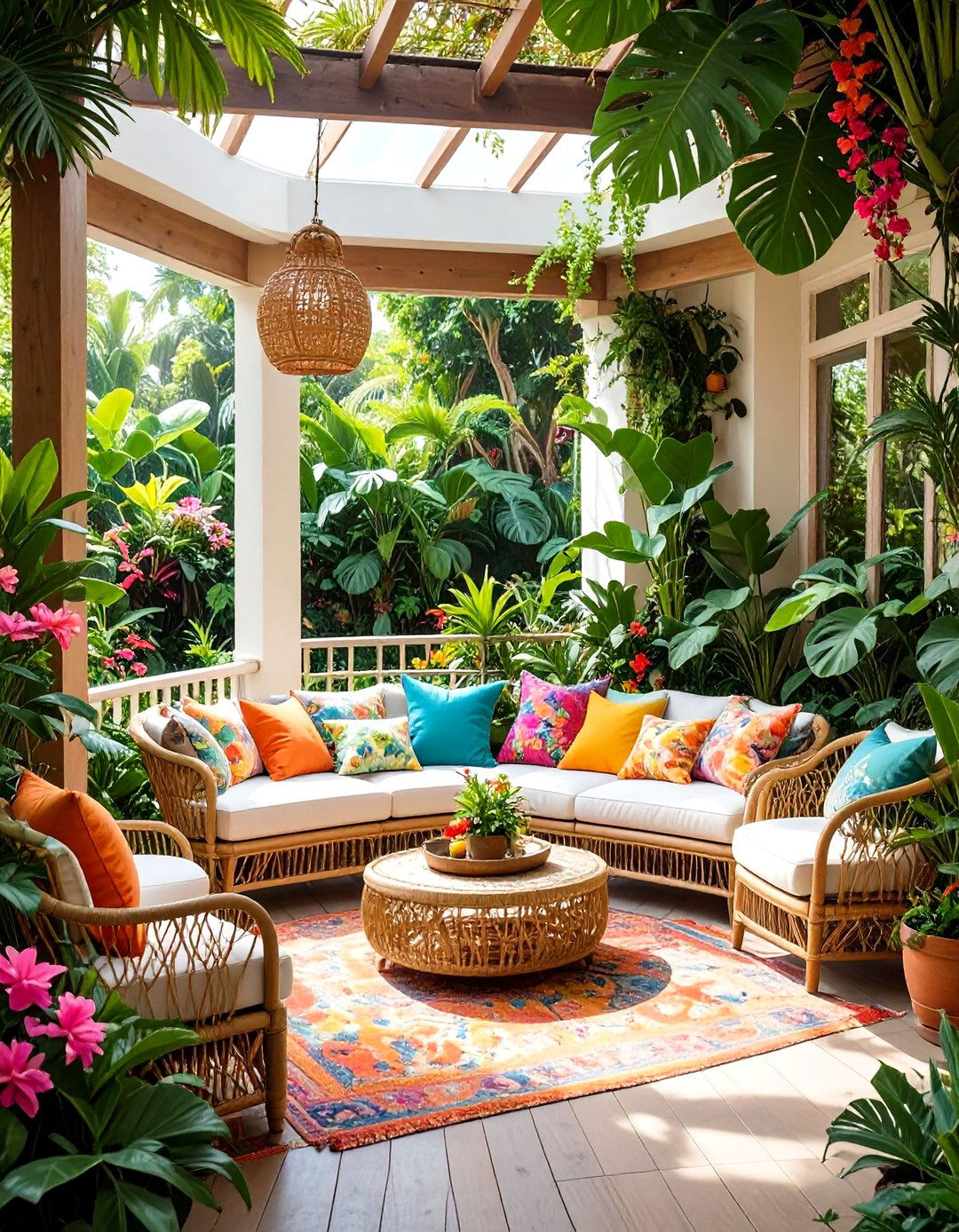 Tropical Garden Porch Paradise - 30 backyard porch ideas