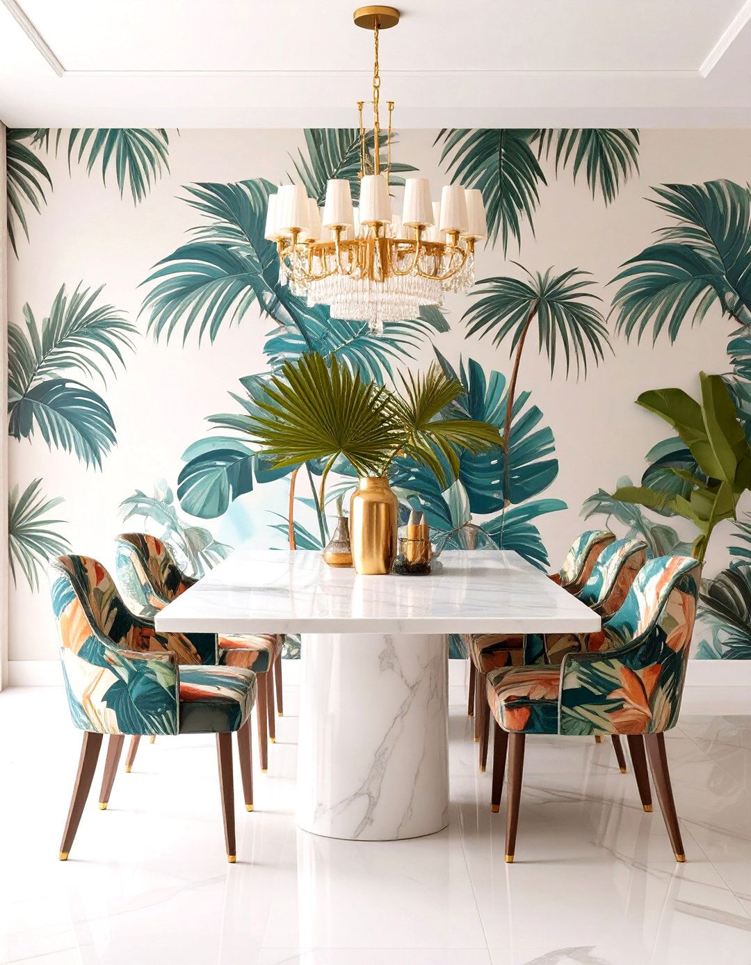 Tropical Glamour Dining Area - 30 interior design training ideas