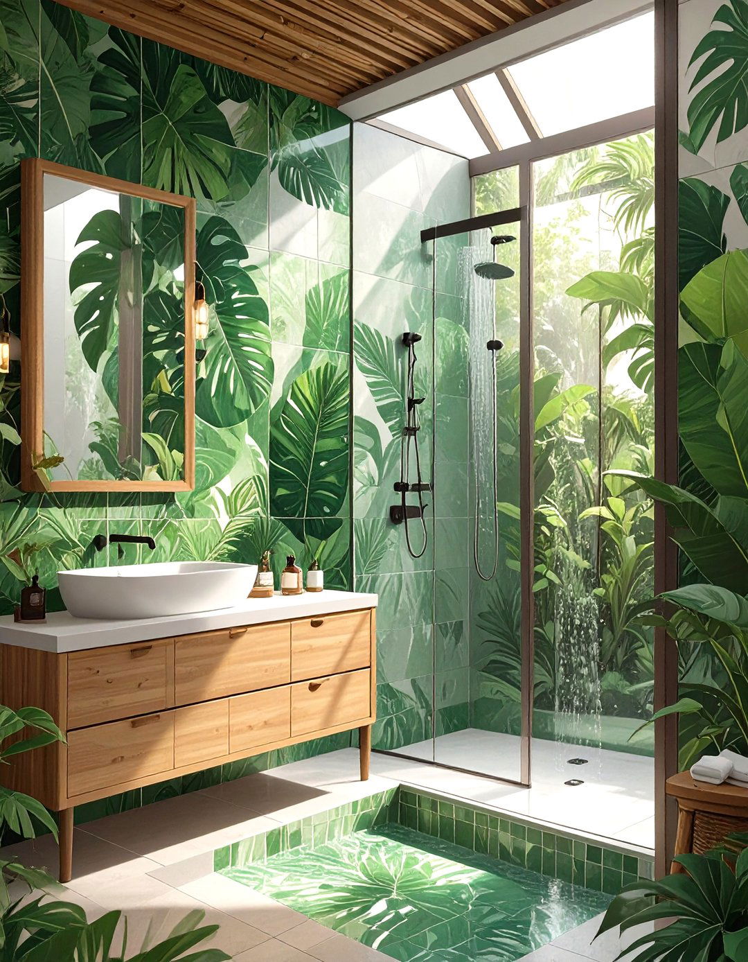 30 Bold Green Tile Bathroom Ideas for a Vibrant Design